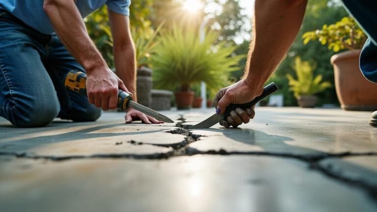 professional patio crack repair